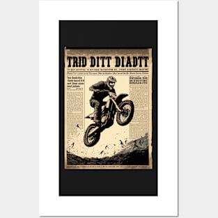 Dirt bike drawing style Posters and Art